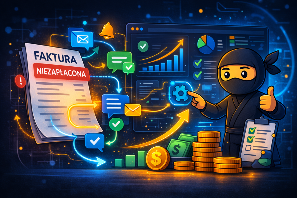Windykacja niezapłaconych faktur wspierana przez automatyzacja faktur oraz ai w księgowości w ramach automatyzacja procesów biznesowych.